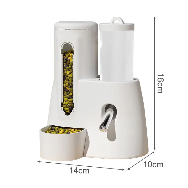 Automatic Hamster Feeder 2 in 1 Small Animal Water Dispenser Pet Drinking Water Bottle Feeder Bowl for Hamster Guinea Pig Rat