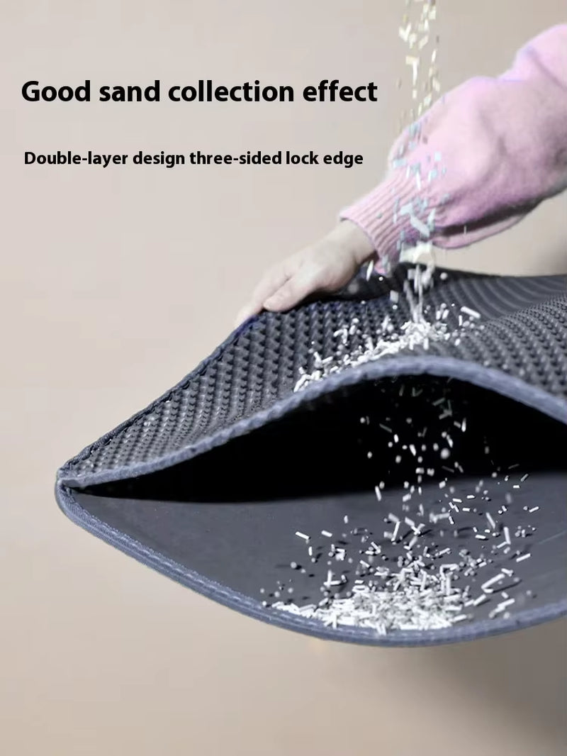 90X60Cm Large Cat Litter Mat Waterproof Double Layer Non Slip Litter Box Tray Pad Washable Durable Pet Toilet Training Mat