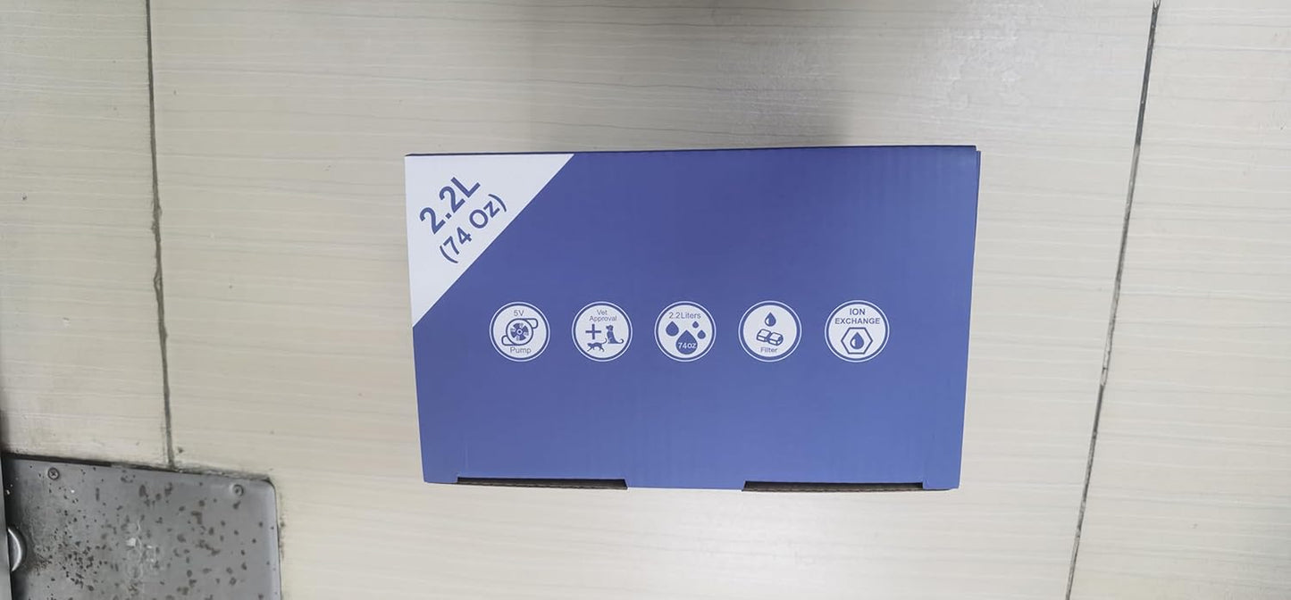 Cat Water Fountain Stainless Steel: 74Oz/2.2L Cat Fountain for Drinking - Pet Water Fountain for Cats inside - Quiet Cats Water Bowl Dispenser - Kitty Drinking Fountains - for Pets& Small Animals