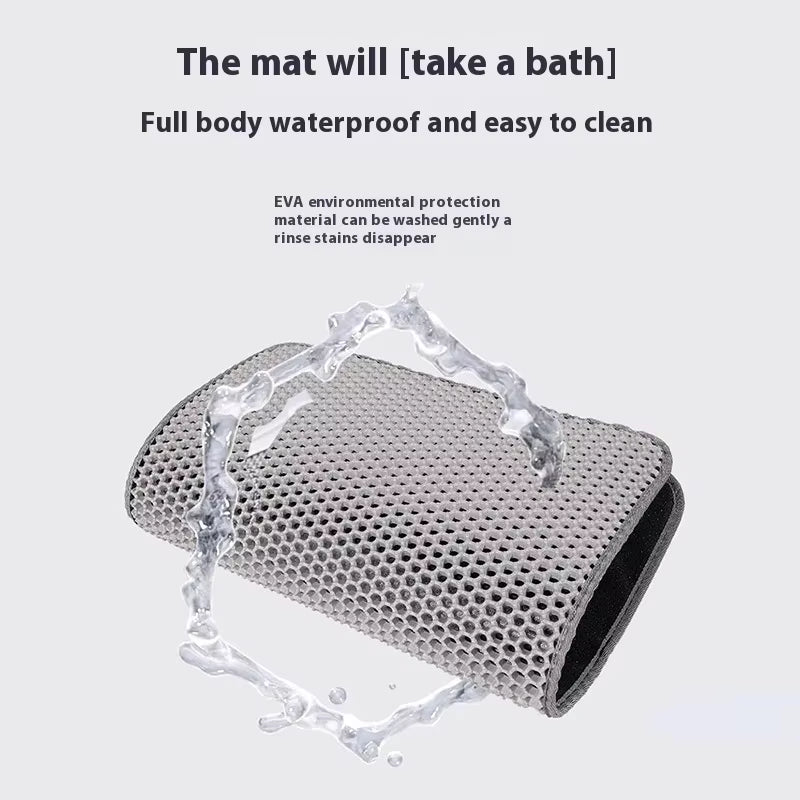 90X60Cm Large Cat Litter Mat Waterproof Double Layer Non Slip Litter Box Tray Pad Washable Durable Pet Toilet Training Mat