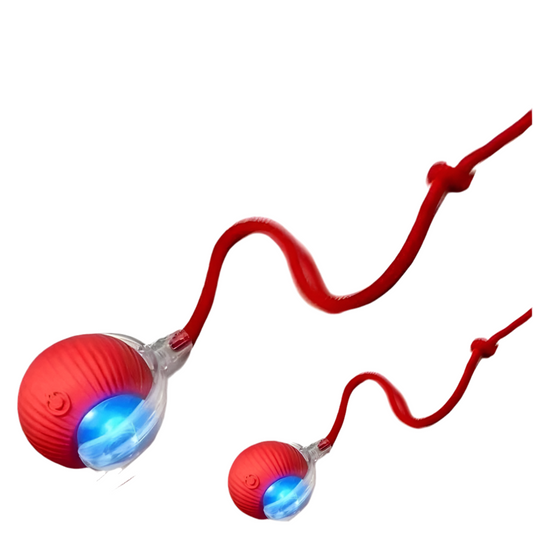 Smart Interactive Rolling Cat Toy – Rechargeable Mouse Tail Ball