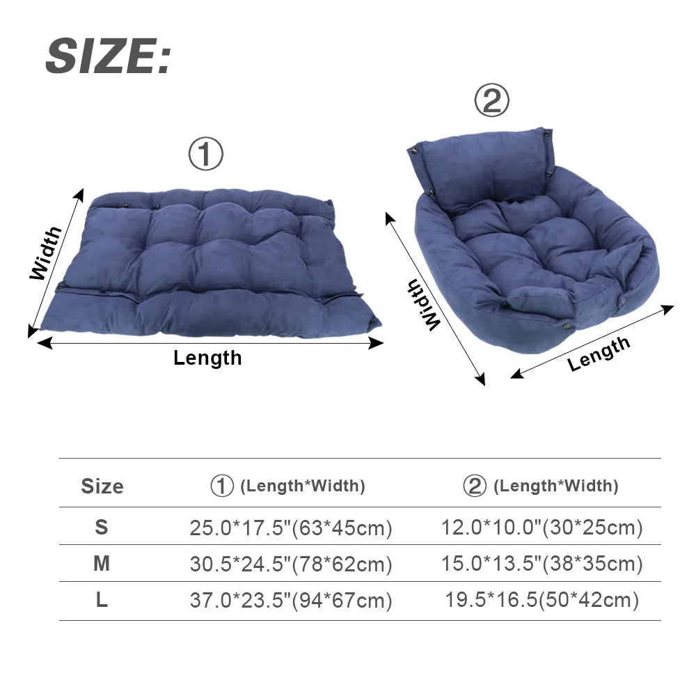 Multifunction Dog Bed Mat 3 in 1 Dogs Cat Sleeping Bed Sofa Warm Winter Puppy Kitten Nest Kennel Soft Pet Cushion for Dogs Cats