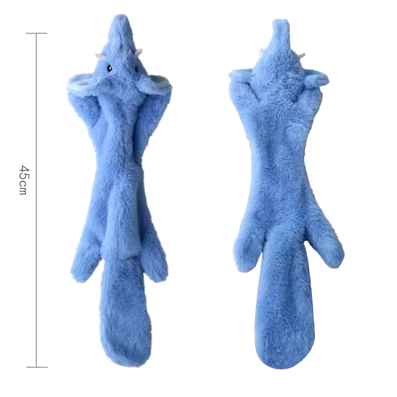 Funny Simulated Animal No Stuffing Dog Toy with Squeakers Durable Stuffingless Plush Squeaky Dog Chew Toy Crinkle Pet Squeak Toy